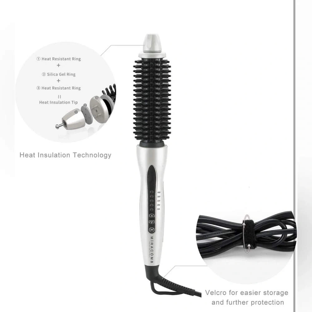 Hair Curler Straightening Brush - Picture 5 of 7